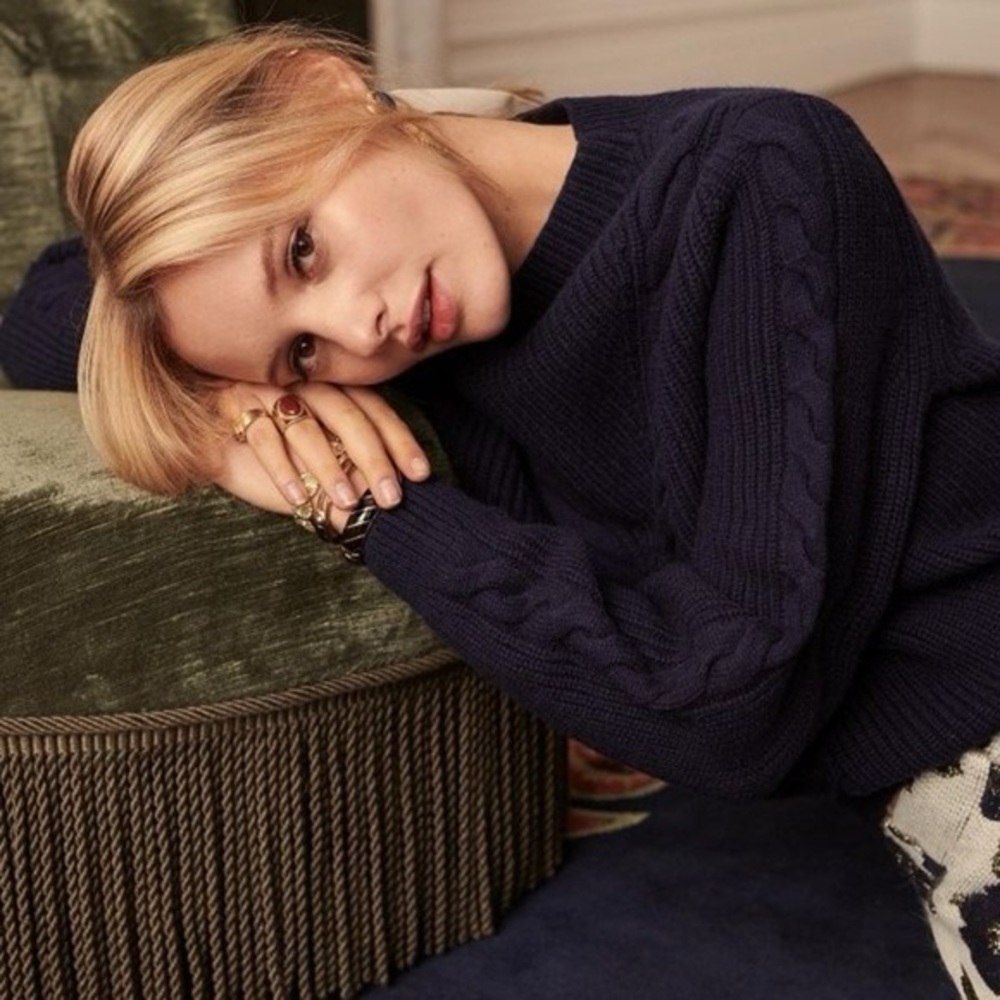 Sezane Zack Marine Jumper Sweater / Pullover